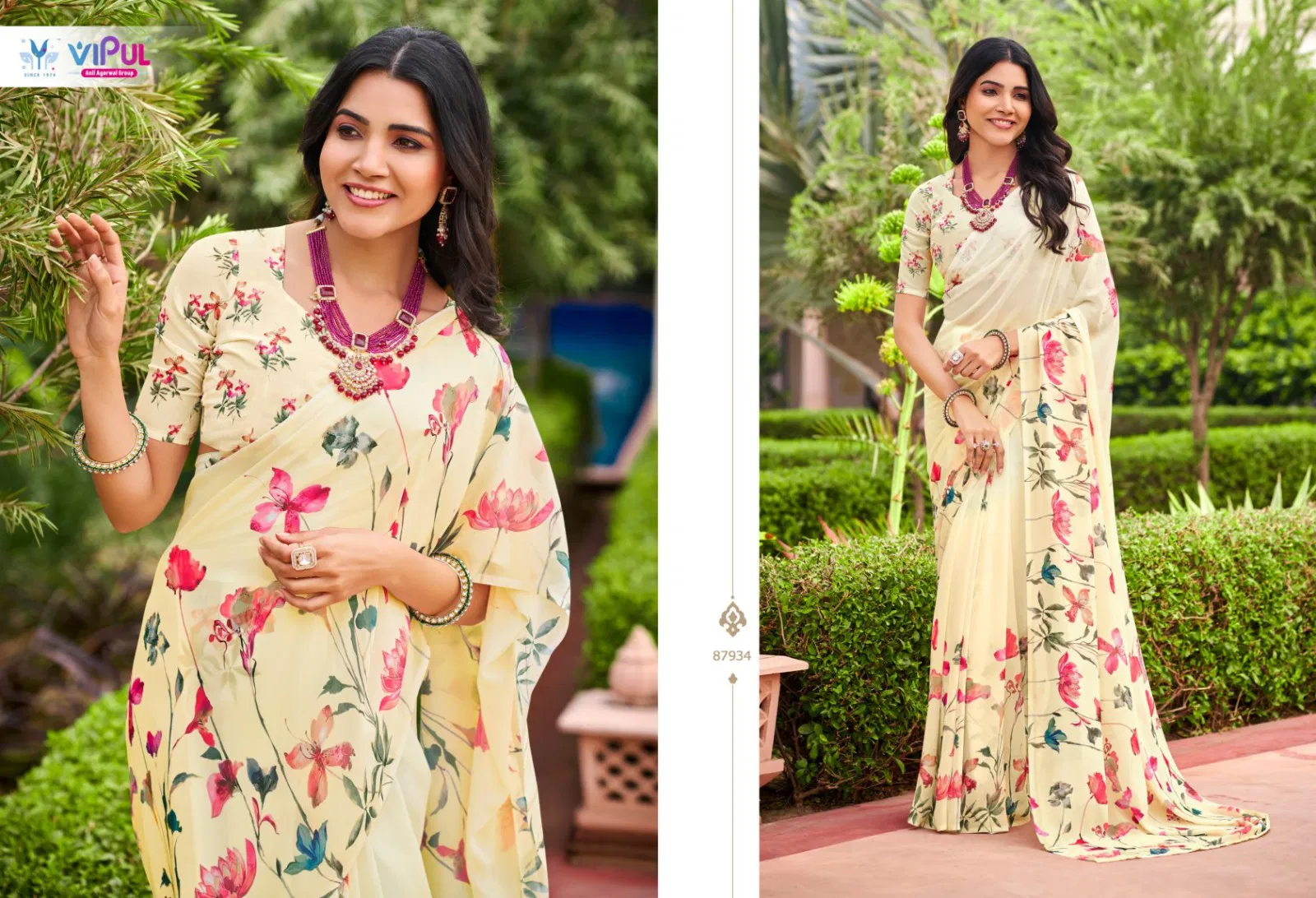 Launching Vipul Twisha Georgette Casual Wear Saree Collection Wholesale 2026
