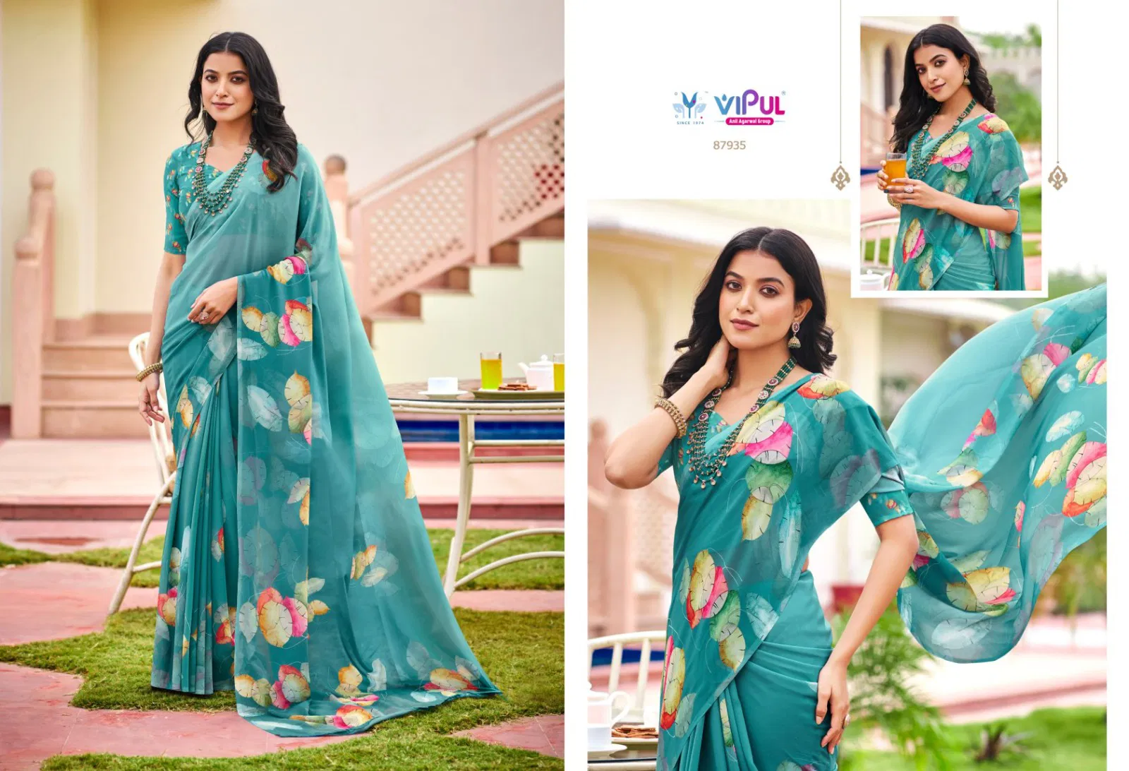Launching Vipul Twisha Georgette Casual Wear Saree Collection Wholesale 2026