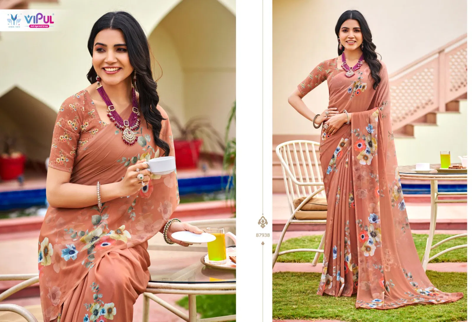 Launching Vipul Twisha Georgette Casual Wear Saree Collection Wholesale 2026