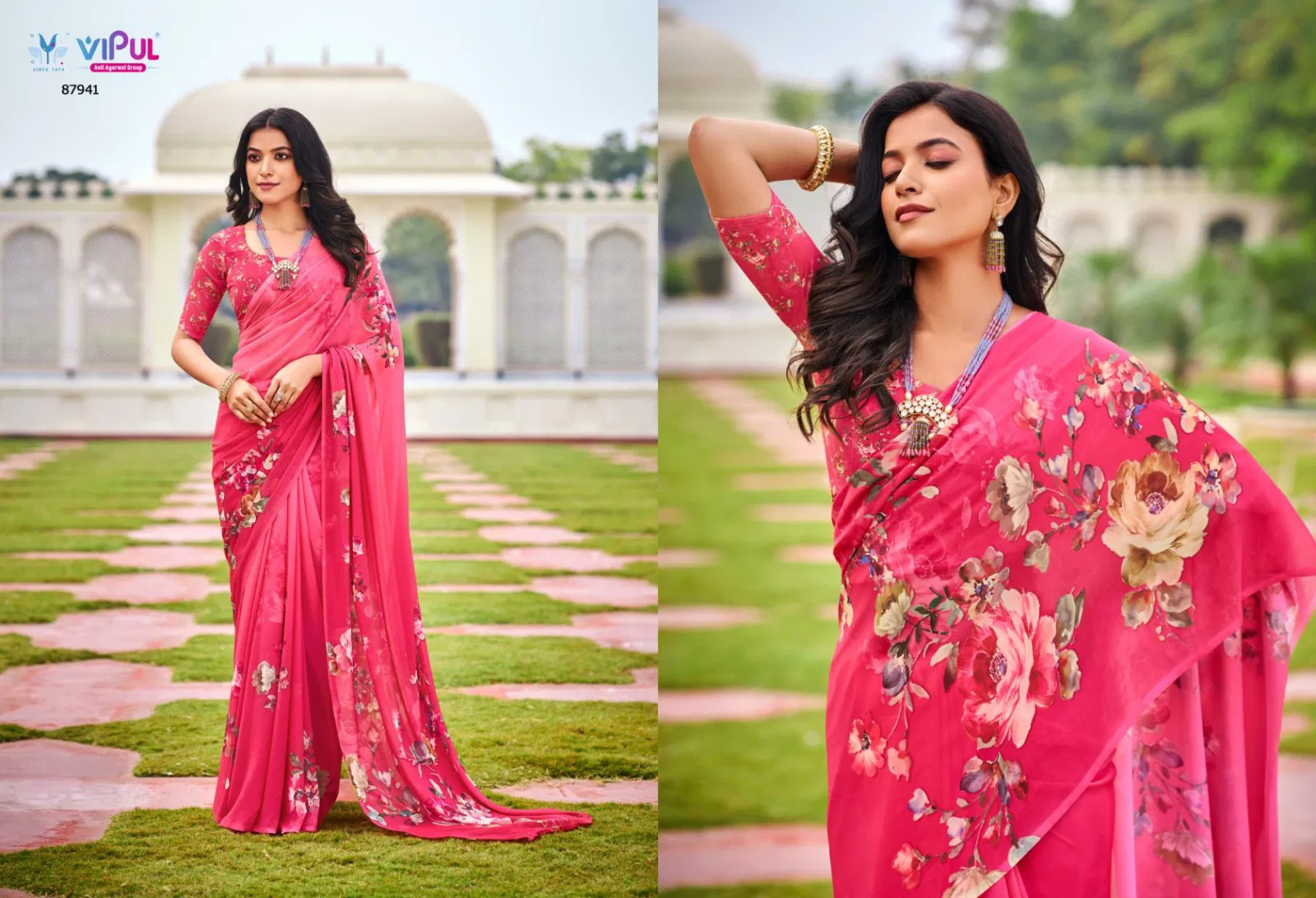 Launching Vipul Twisha Georgette Casual Wear Saree Collection Wholesale 2026