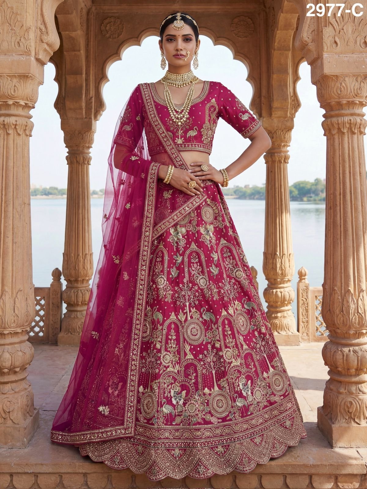 Launching Anjani 2977 Magnificent Embroidered Designer Bridal Lehenga Choli Collection Wholesale 2026
