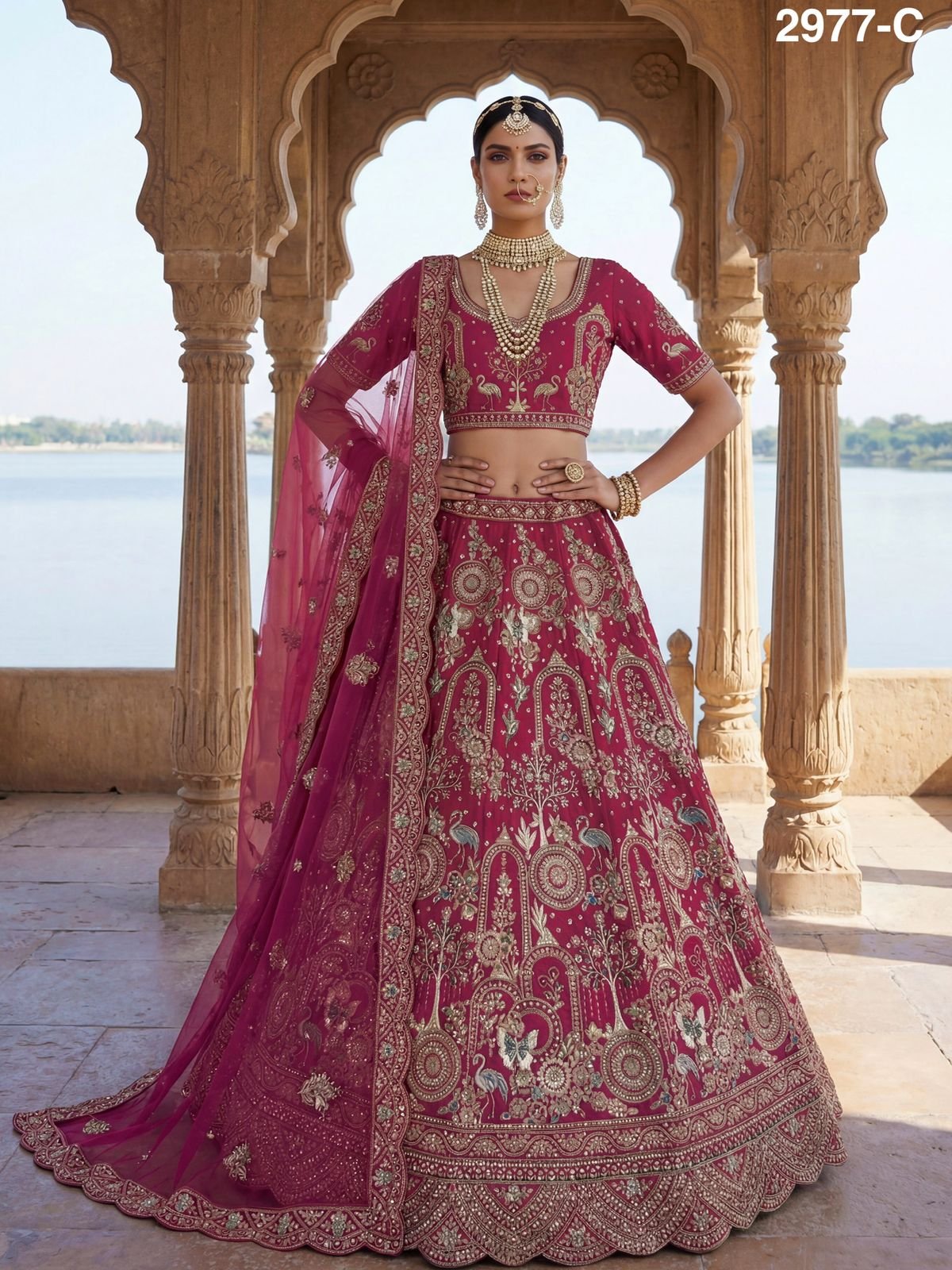 Launching Anjani 2977 Magnificent Embroidered Designer Bridal Lehenga Choli Collection Wholesale 2026