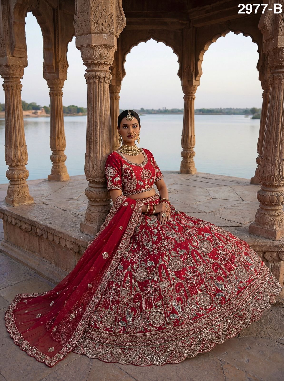 Launching Anjani 2977 Magnificent Embroidered Designer Bridal Lehenga Choli Collection Wholesale 2026
