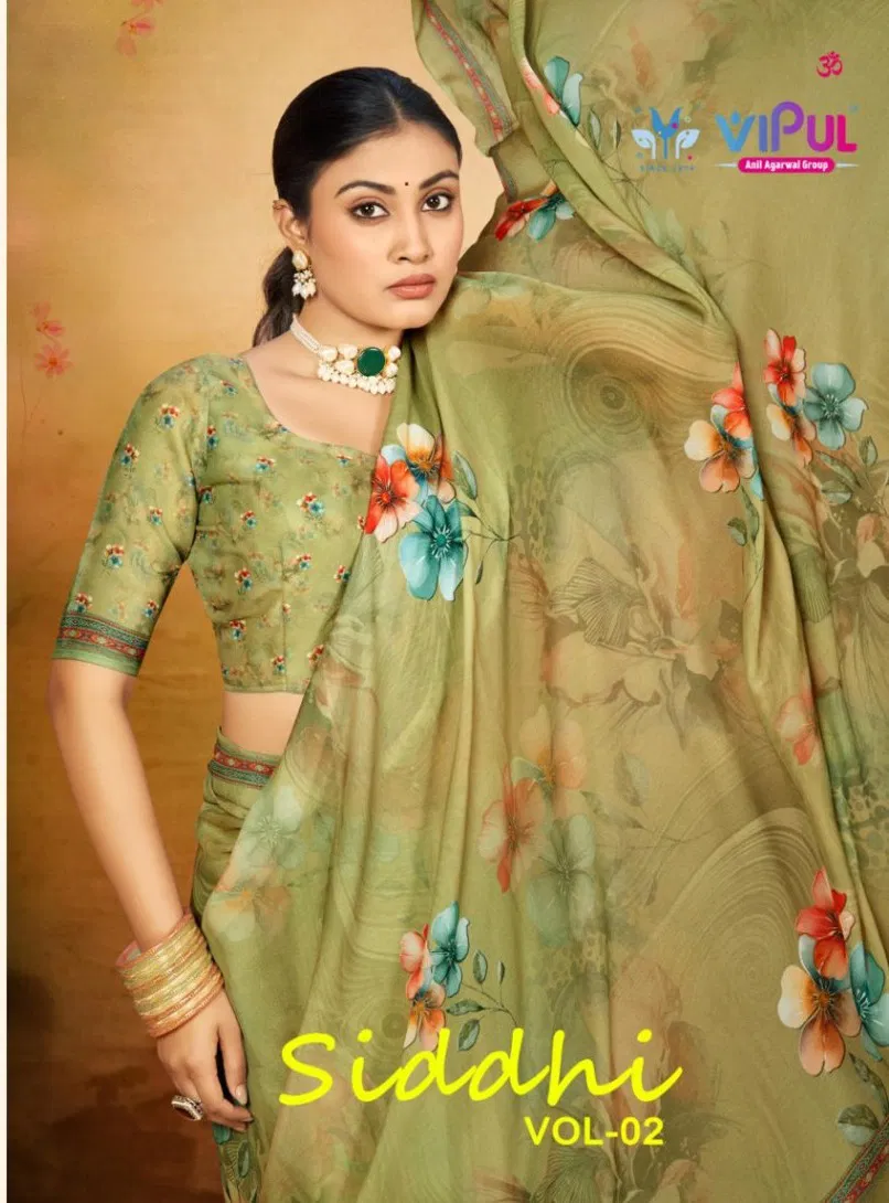 Vipul Siddhi Vol 2 Georgette Casual Wear Saree Collection Wholesale