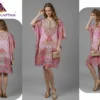 Jisha Kaftan Silk Poncho Vol 6 Feather Silk Digital Printed Kaftans Collection Wholesale