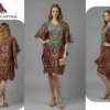 Jisha Kaftan Silk Poncho Vol 6 Feather Silk Digital Printed Kaftans Collection Wholesale