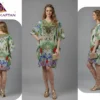 Jisha Kaftan Silk Poncho Vol 6 Feather Silk Digital Printed Kaftans Collection Wholesale