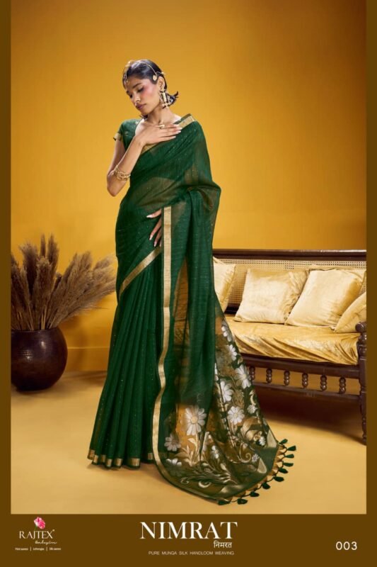 Launching Rajtex Nimrat Munga SIlk Saree Collection Wholesale 2026