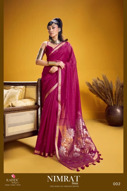 Launching Rajtex Nimrat Munga SIlk Saree Collection Wholesale 2026