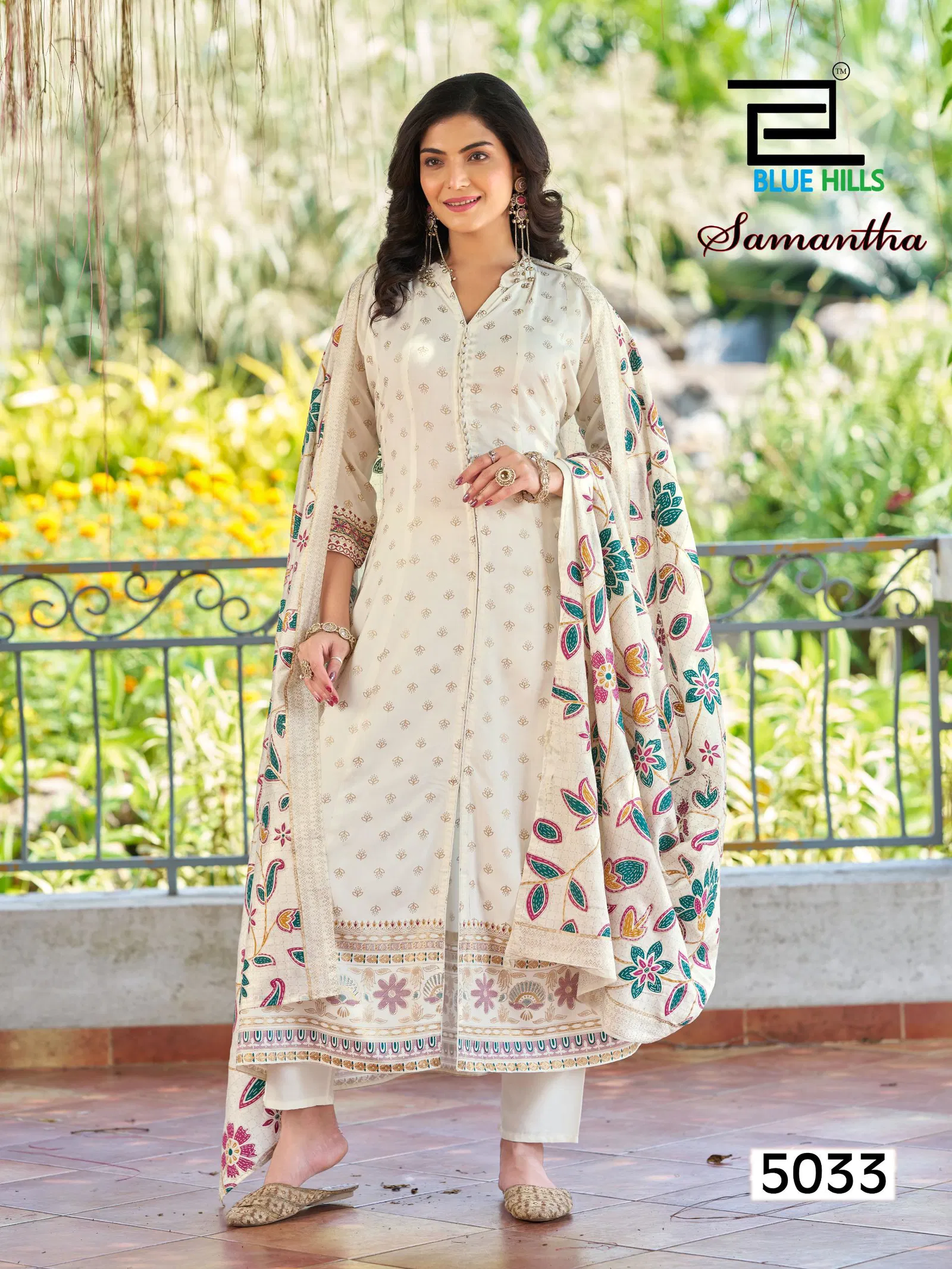 Buy Blue Hills Samantha Rayon With Work Top Bottom And Dupatta Collection Wholesale 2026