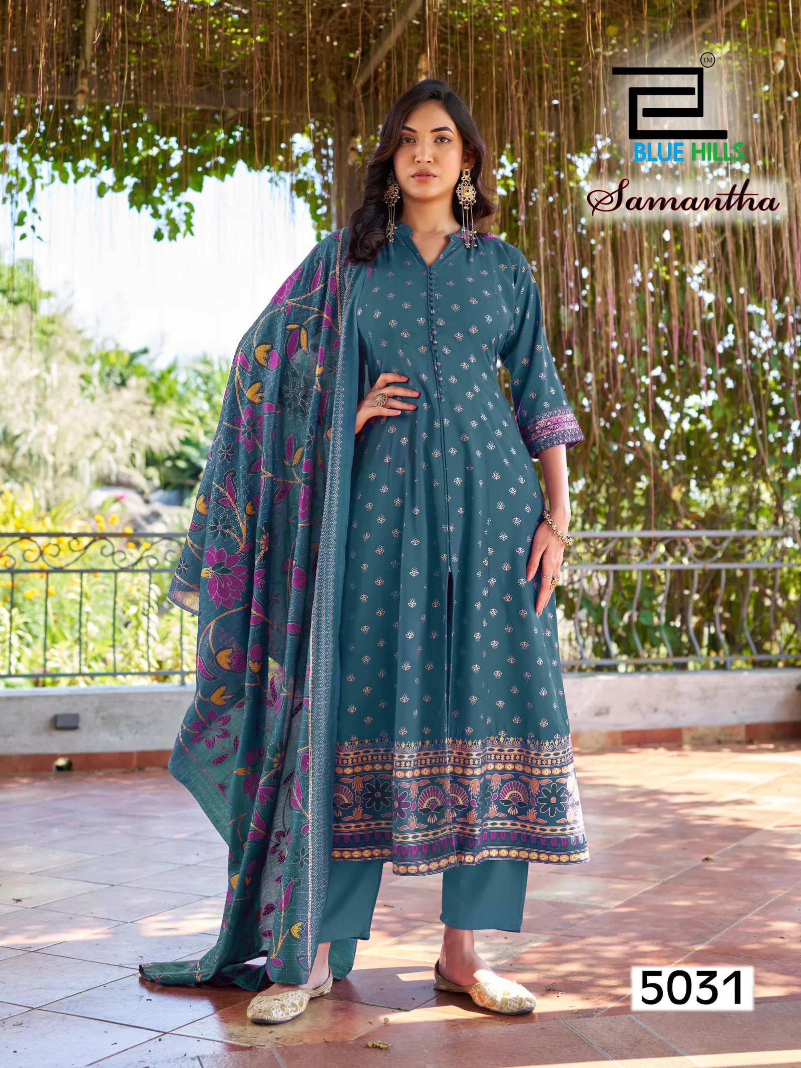 Buy Blue Hills Samantha Rayon With Work Top Bottom And Dupatta Collection Wholesale 2026