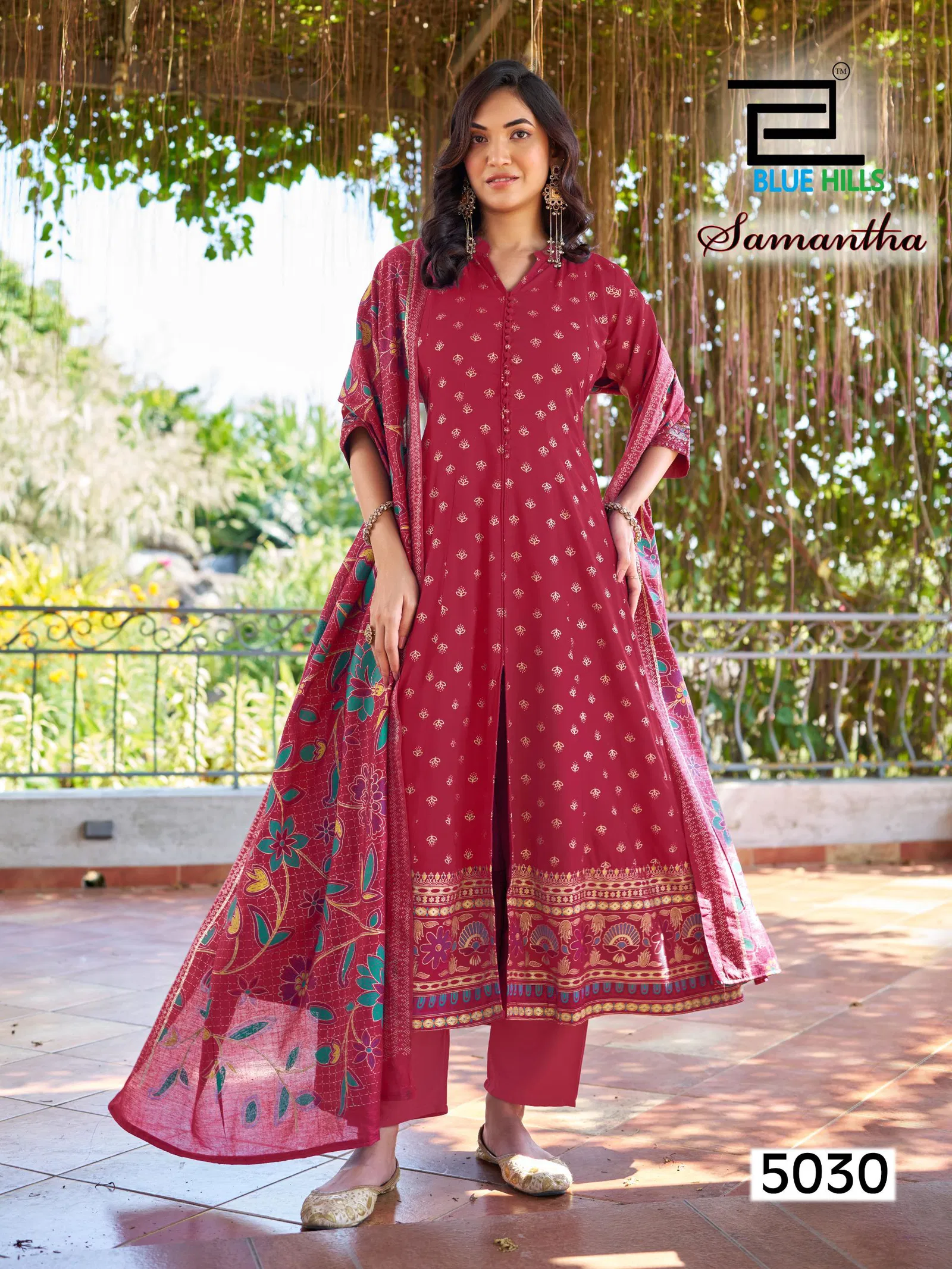 Buy Blue Hills Samantha Rayon With Work Top Bottom And Dupatta Collection Wholesale 2026