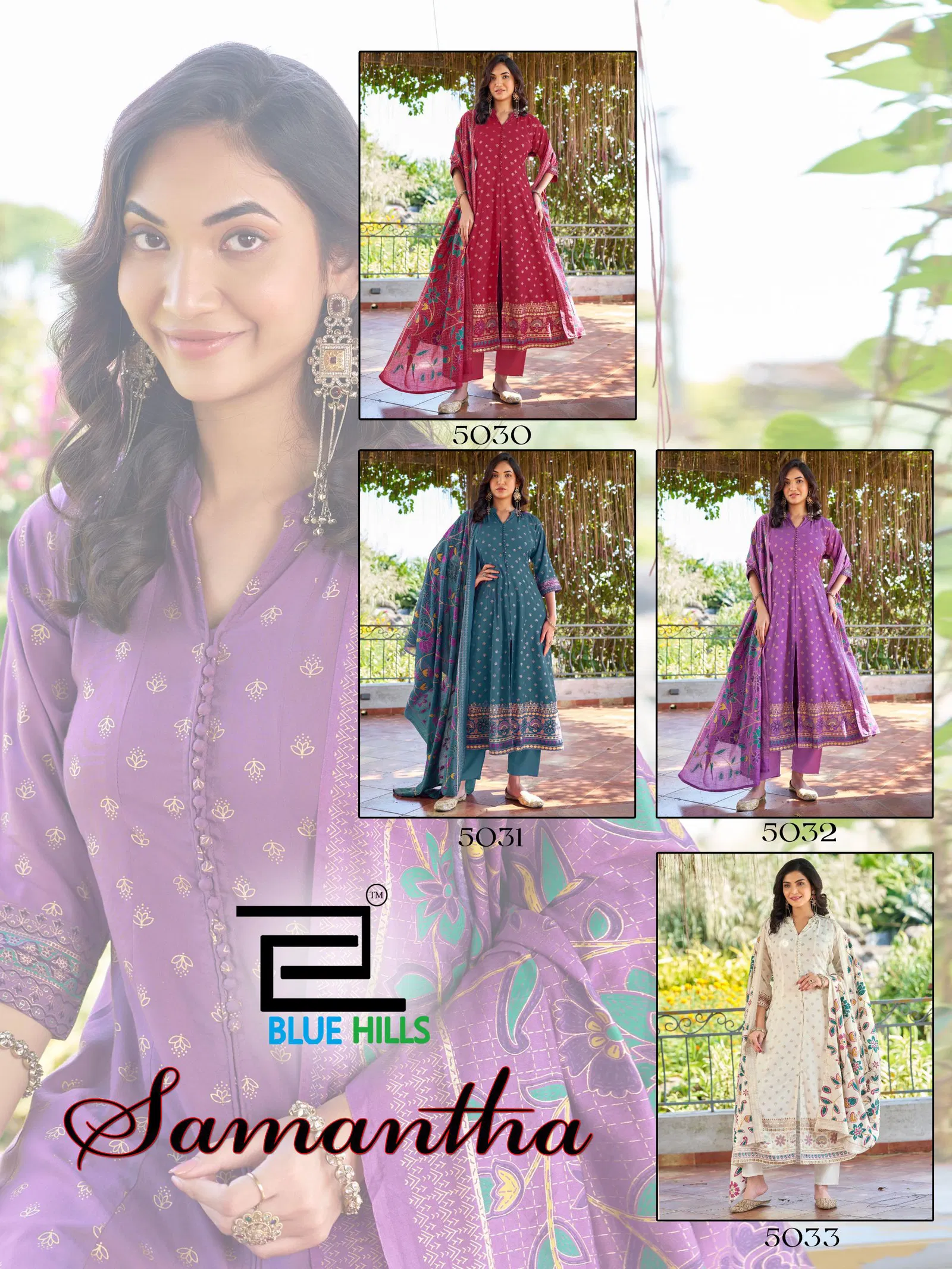 Buy Blue Hills Samantha Rayon With Work Top Bottom And Dupatta Collection Wholesale 2026