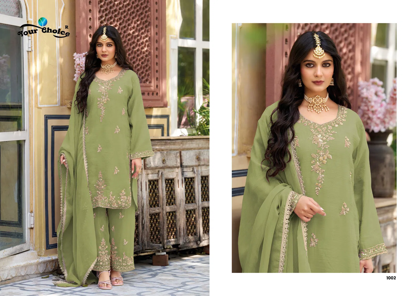 Beautiful Your Choice Monoco Rose Gold With Beats Work Designer Salwar Kameez Wholesale 2026