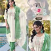 Beautiful Blue Hills Janki Rayon With Thread Embroidery Work Top Bottom Dupatta Wholesale 2026