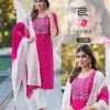 Beautiful Blue Hills Janki Rayon With Thread Embroidery Work Top Bottom Dupatta Wholesale 2026
