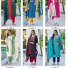 Beautiful Blue Hills Janki Rayon With Thread Embroidery Work Top Bottom Dupatta Wholesale 2026