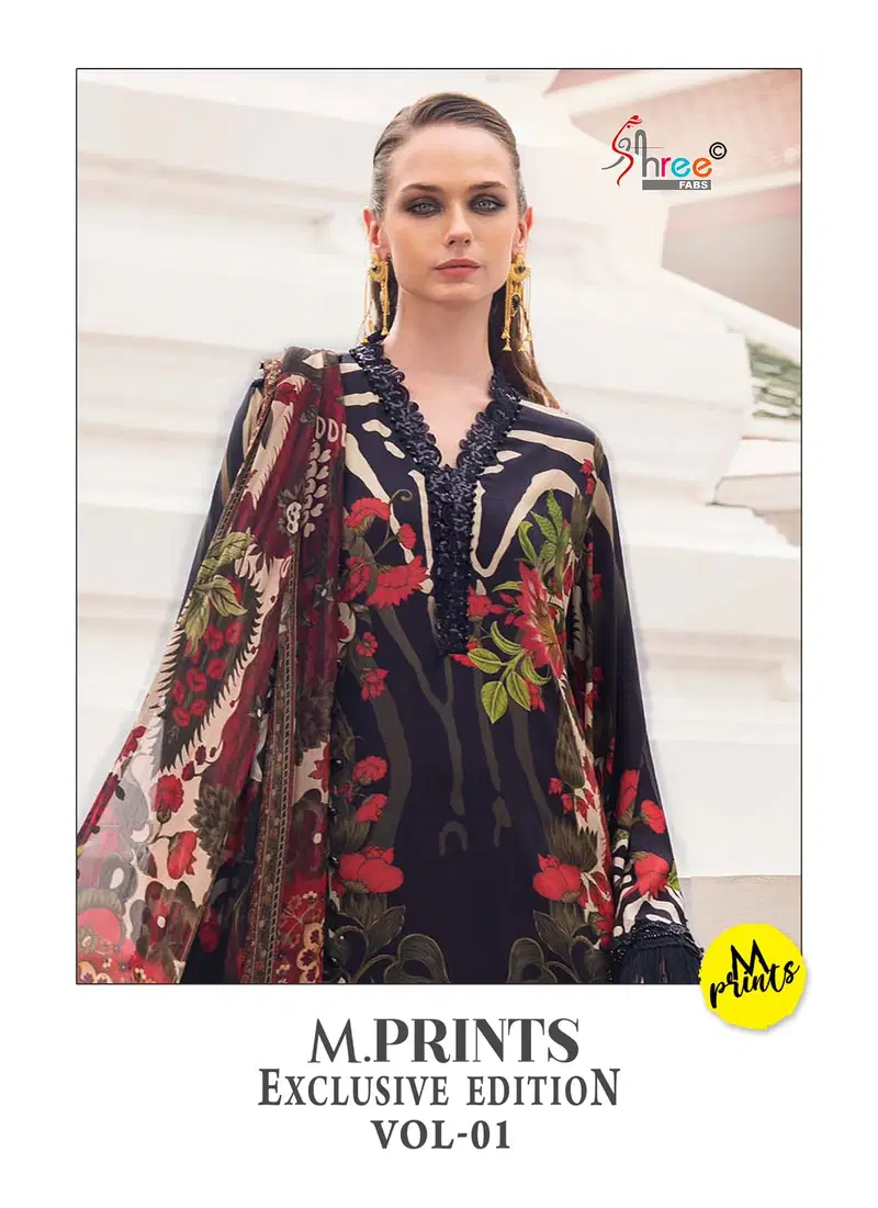 Shree M Print Exclusive Edition Vol 1 Chiffon Dupatta Cotton Pakistani Suits Wholesale