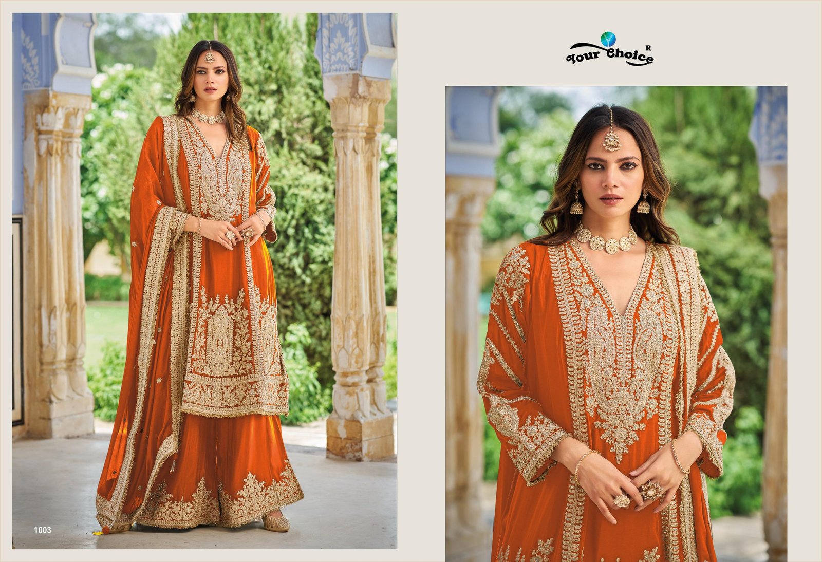 Buy Your Choice Flora Eid Edit Heavy Chinon Salwar Kameez Wholesale 2026