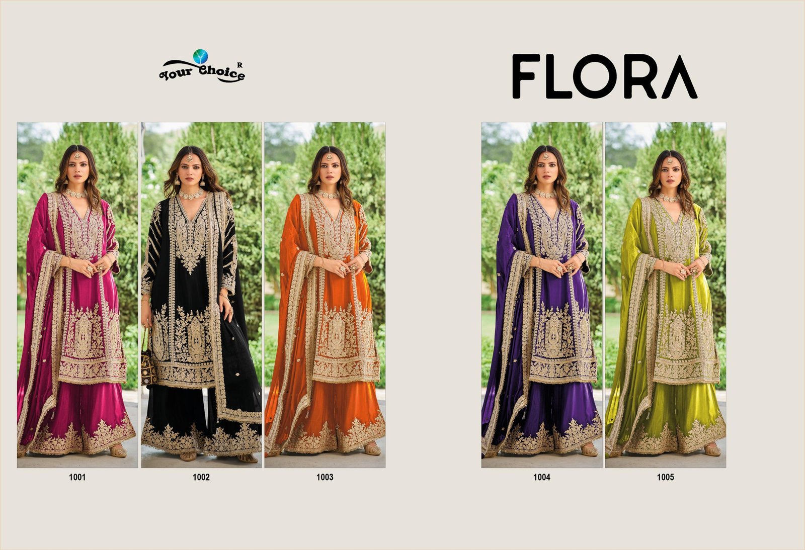 Buy Your Choice Flora Eid Edit Heavy Chinon Salwar Kameez Wholesale 2026