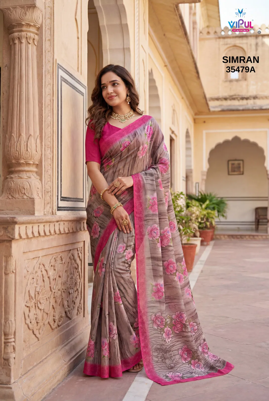 Vipul Simran 35479 A To D Georgette Casual Wear Saree Collection Wholesale