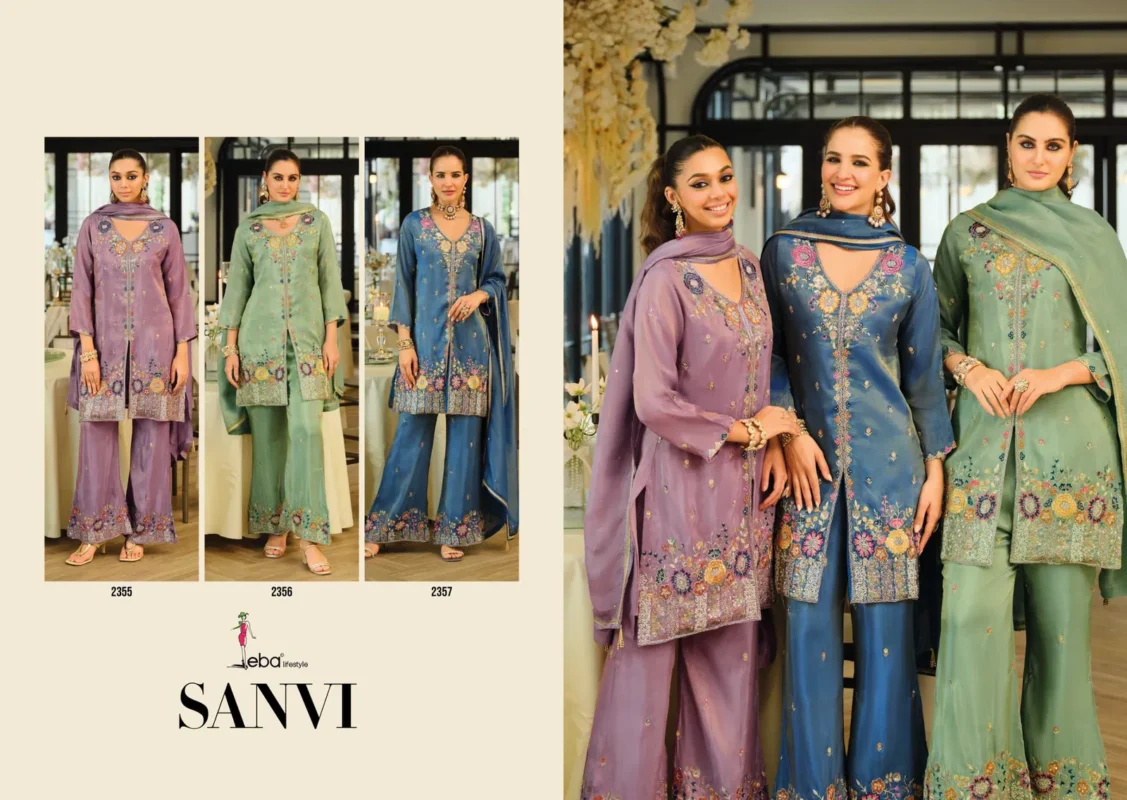 Stylish Eba Sanvi 2355 Simar With Beats Work Designer Top Bottom And Dupatta Wholesale 2026