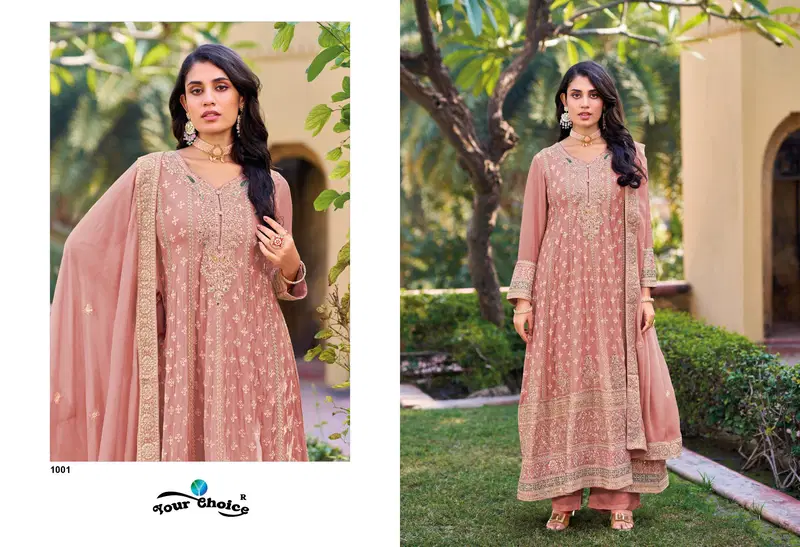 Stylish Your Choice Glory Vol 1 Chinon With Work Gown Pant With Dupatta Collection Wholesale 2026