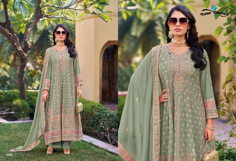 Stylish Your Choice Glory Vol 1 Chinon With Work Gown Pant With Dupatta Collection Wholesale 2026