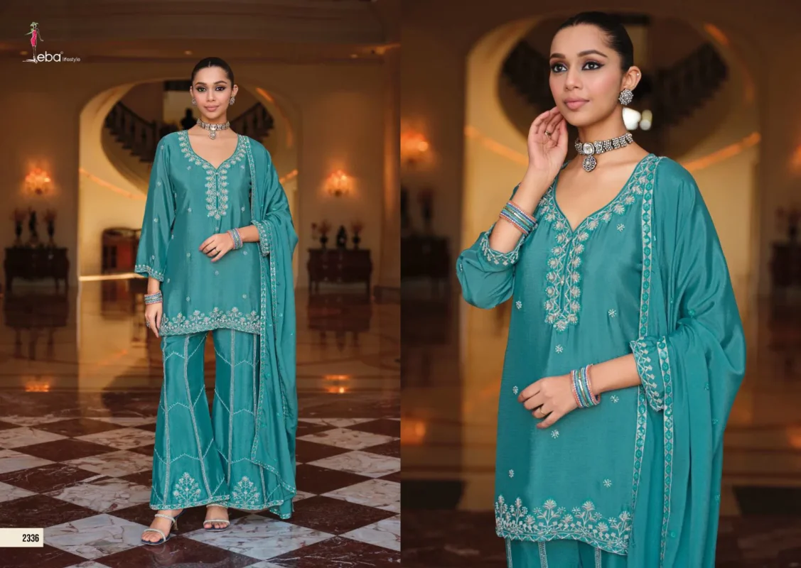Stylish Eba Mirha Chinon With Beats Work Designer Top Bottom And Dupatta Wholesale 2026