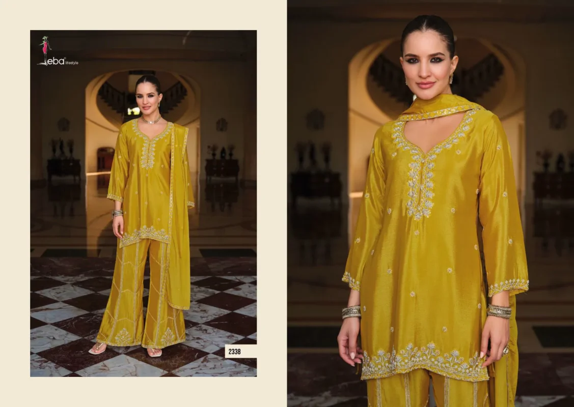 Stylish Eba Mirha Chinon With Beats Work Designer Top Bottom And Dupatta Wholesale 2026