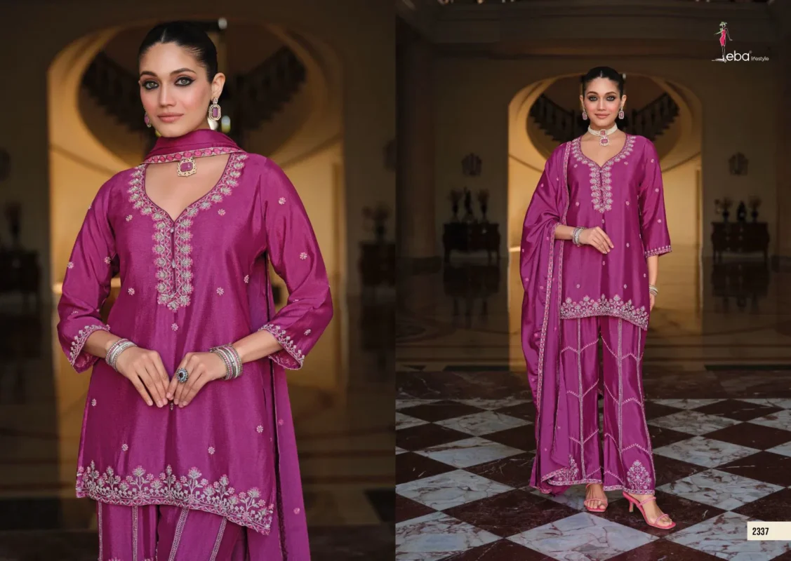 Stylish Eba Mirha Chinon With Beats Work Designer Top Bottom And Dupatta Wholesale 2026