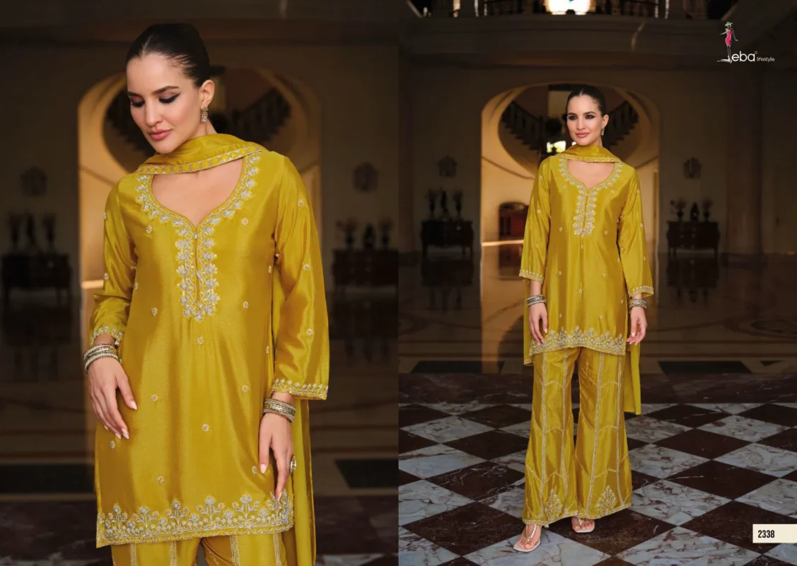 Stylish Eba Mirha Chinon With Beats Work Designer Top Bottom And Dupatta Wholesale 2026
