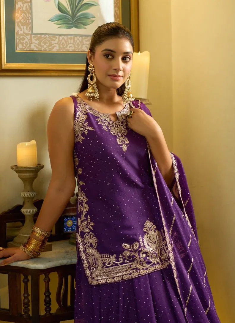 Sanika Varnika Georgette Embroidered Indo Western Collection Wholesale