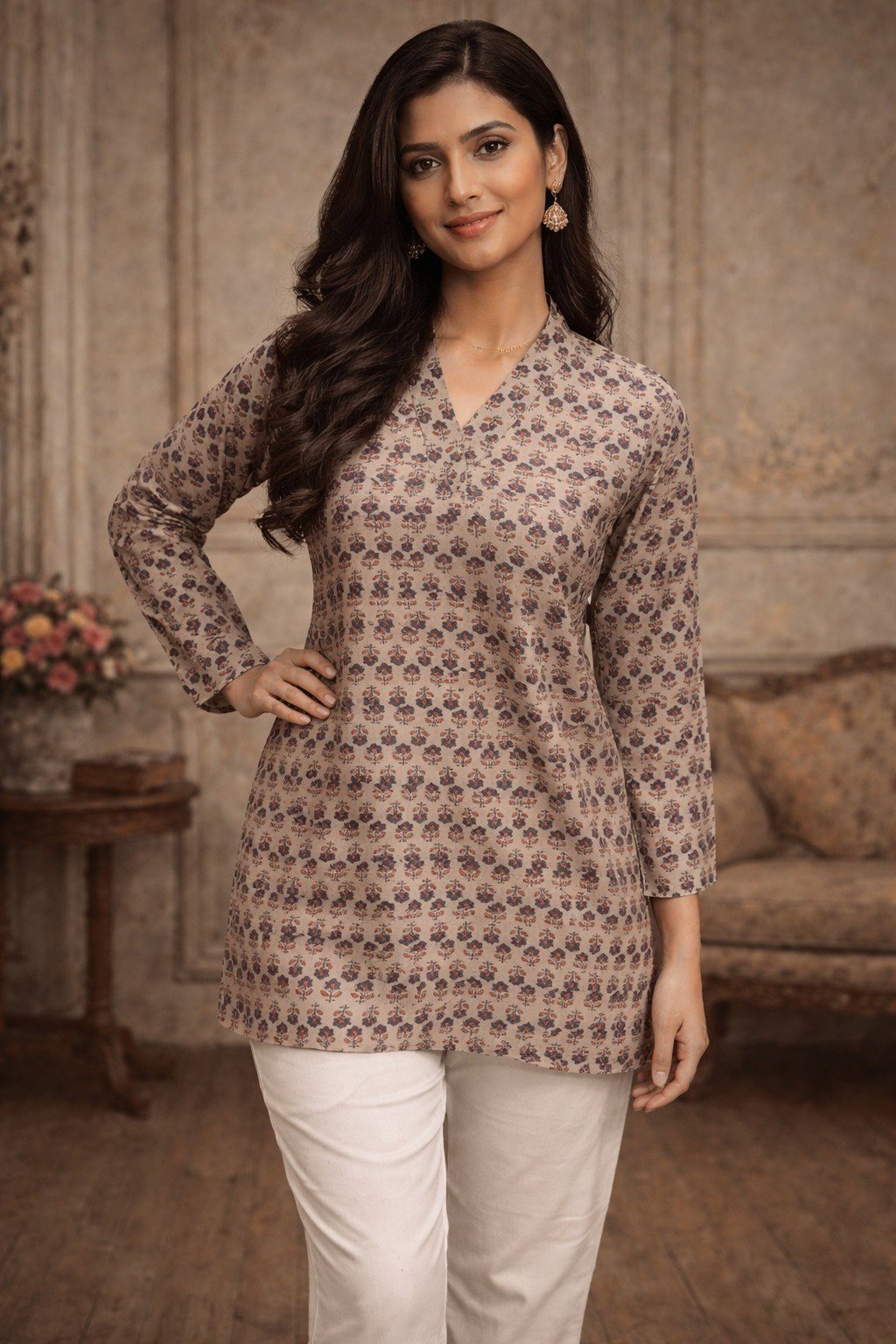 Aawiya RJ 2 Heavy Muslin Digital Printed Short Top Wholesale