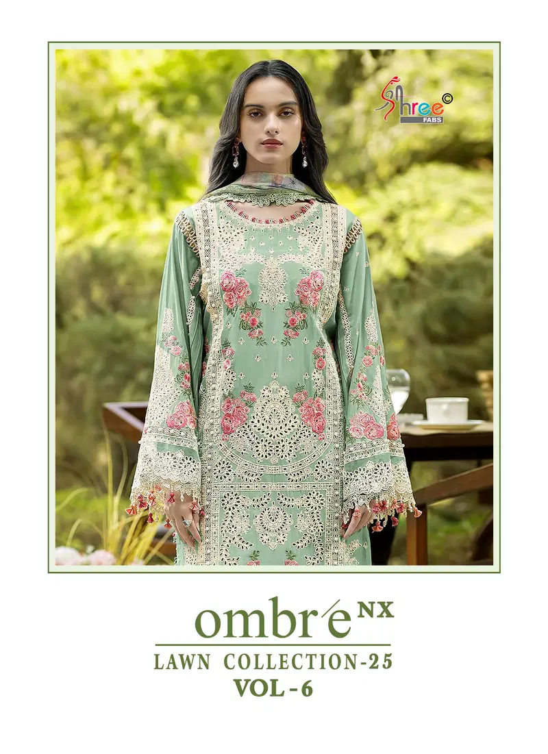 Shree Ombre Lawn Collection 25 Vol 6 Nx Chiffon Dupatta Pakistani Salwar Kameez Wholesale