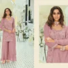 Latest Eba Rosy Color Georgette With Beats Work Designer Top Bottom And Dupatta Wholesale 2026
