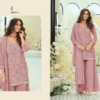 Latest Eba Rosy Color Georgette With Beats Work Designer Top Bottom And Dupatta Wholesale 2026