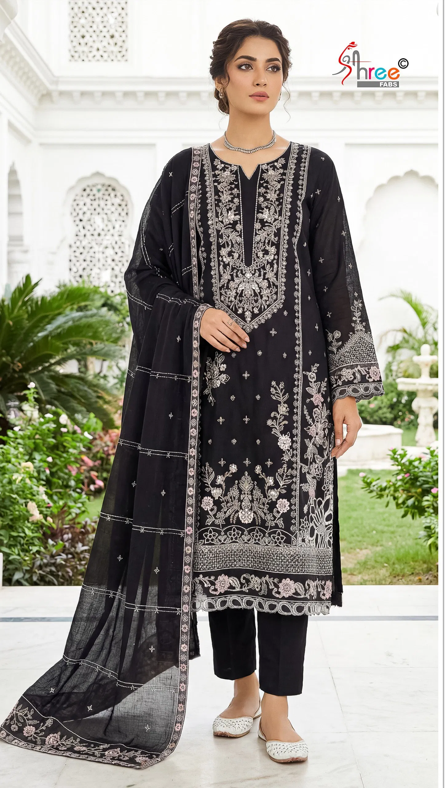 Shree Sf 5603 A To D Chiffon With Embroidered Pakistani Salwar Kameez Wholesale
