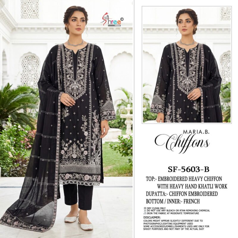 Stylish Shree Sf 5603 A To D Chiffon With Embroidered Pakistani Salwar Kameez Wholesale 2026