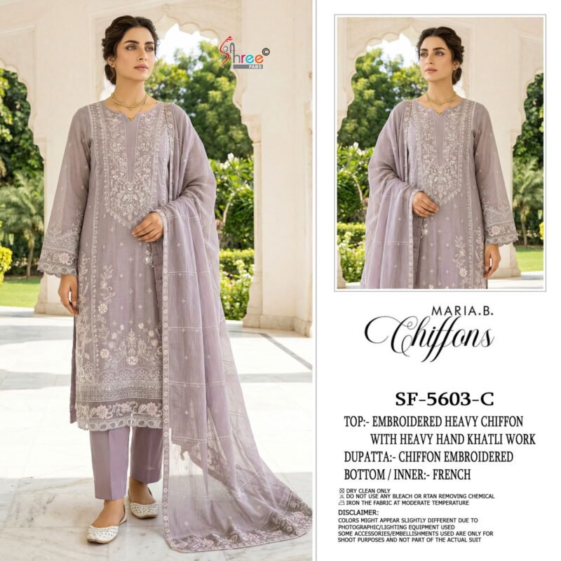 Stylish Shree Sf 5603 A To D Chiffon With Embroidered Pakistani Salwar Kameez Wholesale 2026