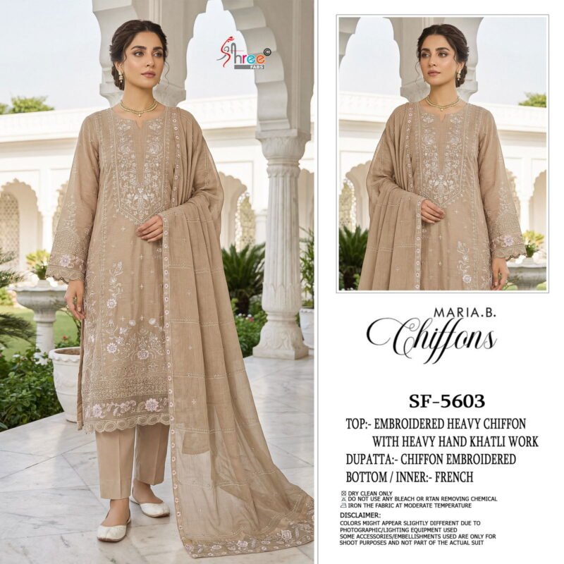Stylish Shree Sf 5603 A To D Chiffon With Embroidered Pakistani Salwar Kameez Wholesale 2026