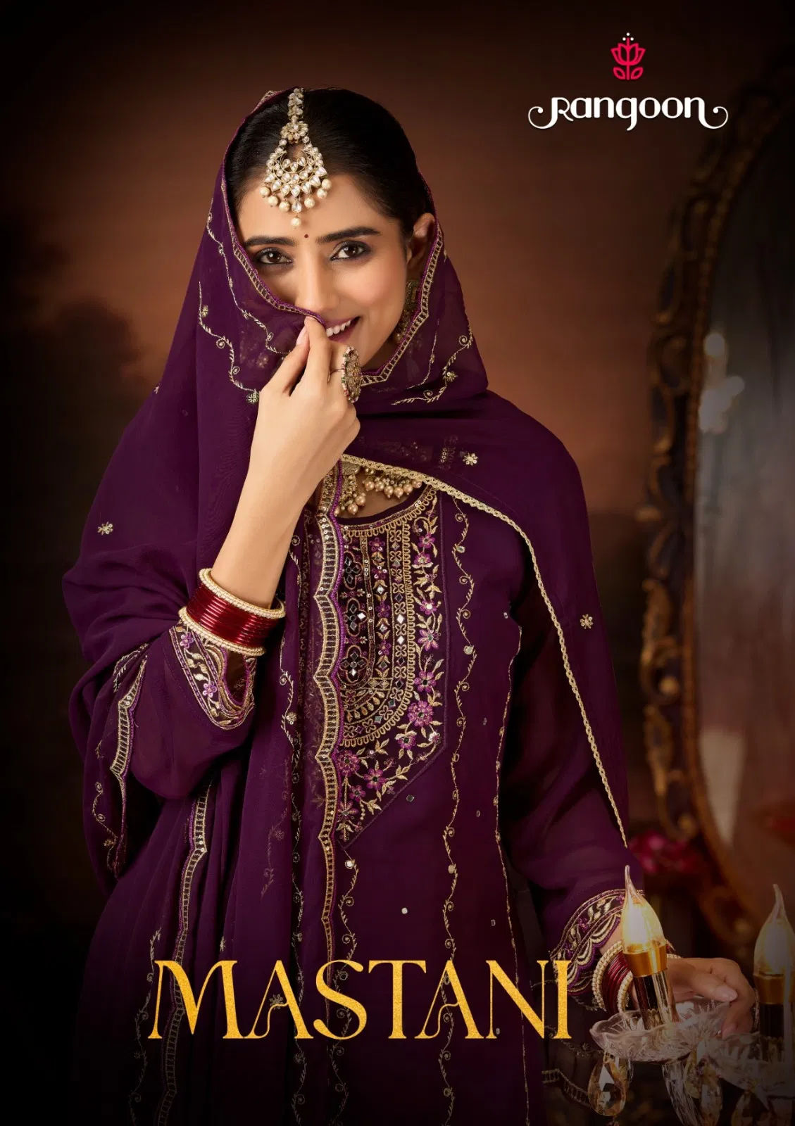 Rangoon Mastani Georgette With Fancy Work Designer Suits Wholesale
