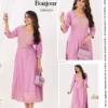 Stylish Blue Hills Bonjour Rayon Fancy Anarkali Kurti With Foil Print Wholesale 2026
