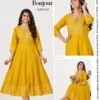 Stylish Blue Hills Bonjour Rayon Fancy Anarkali Kurti With Foil Print Wholesale 2026