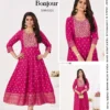 Stylish Blue Hills Bonjour Rayon Fancy Anarkali Kurti With Foil Print Wholesale 2026