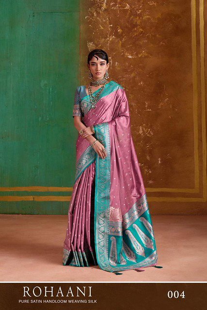Stylish Rajtex Roohani Pure Satin Handloom Weaving Silk Saree Collection Wholesale 2026