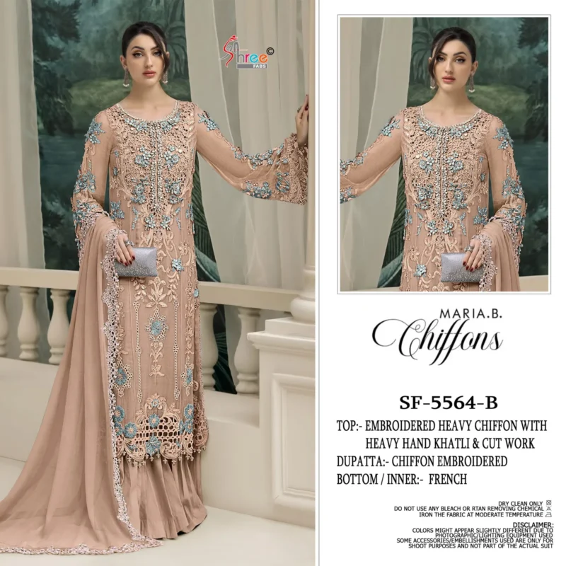 Buy Shree Sf 5564 A To D Chiffon Embroidered Work Paksitani Salwar Kameez Wholesale 2026