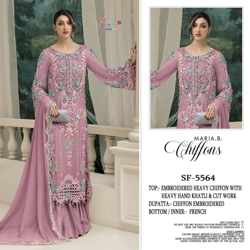Buy Shree Sf 5564 A To D Chiffon Embroidered Work Paksitani Salwar Kameez Wholesale 2026