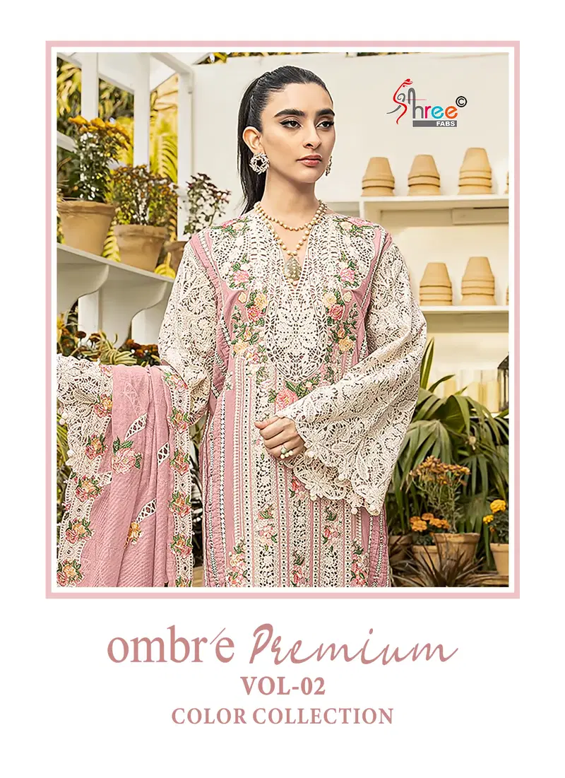 Shree Ombre Premium 3963 E To H Cotton Embroidery Pakistani Salwar Suits Wholesale
