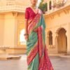 Beautiful Kreshva Mantra Patola With Sambalpuri Pallu With Aqua Saree Collection Wholesale 2026